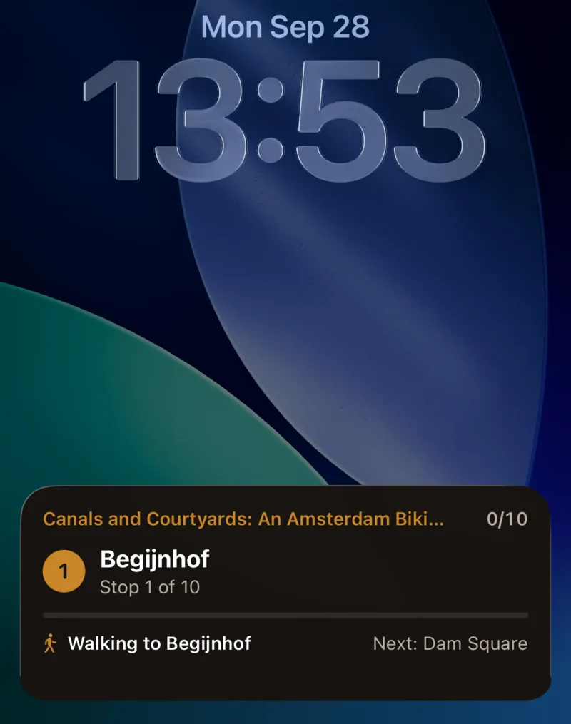 Your tour on the Lock Screen and Dynamic Island feature screenshot